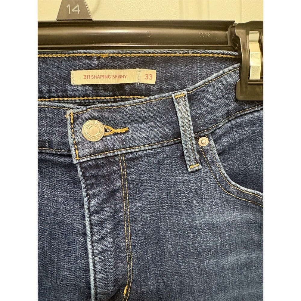 Levi's 311 Shaping Skinny Jeans Womens Size 33 Dark Wash Blue Stretch - Picture 3 of 8